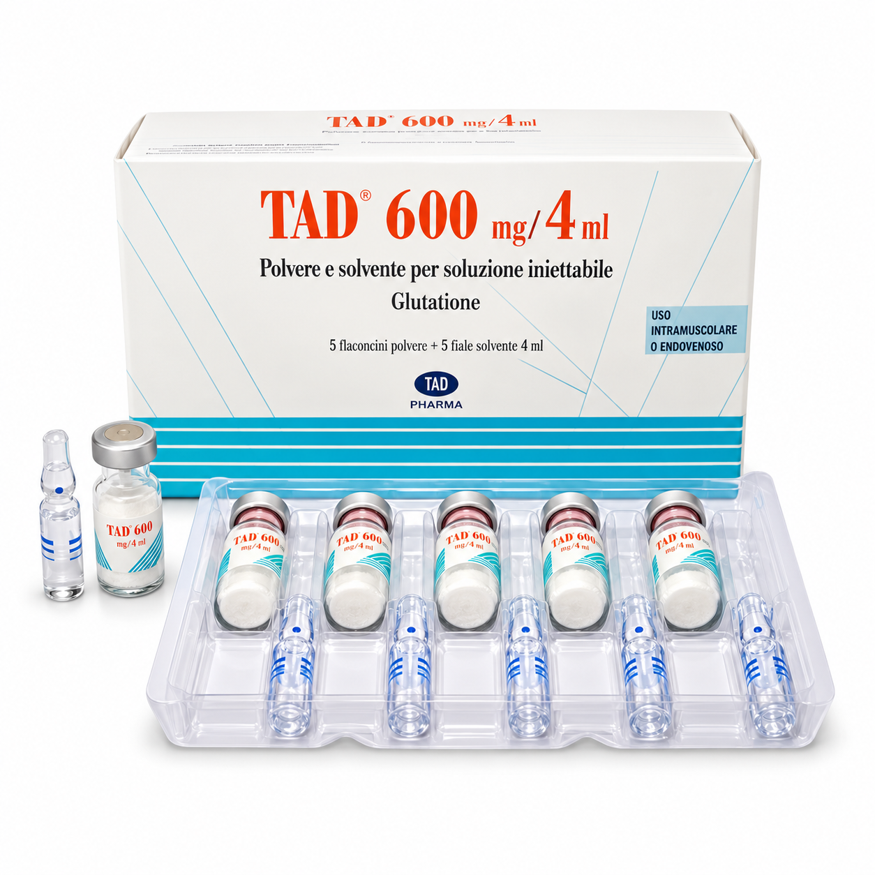 TAD/GLUTATION TATIONIL 600 MG/ 4 ML – Suplimente, 600 mg/ 4 ml pe fundal alb